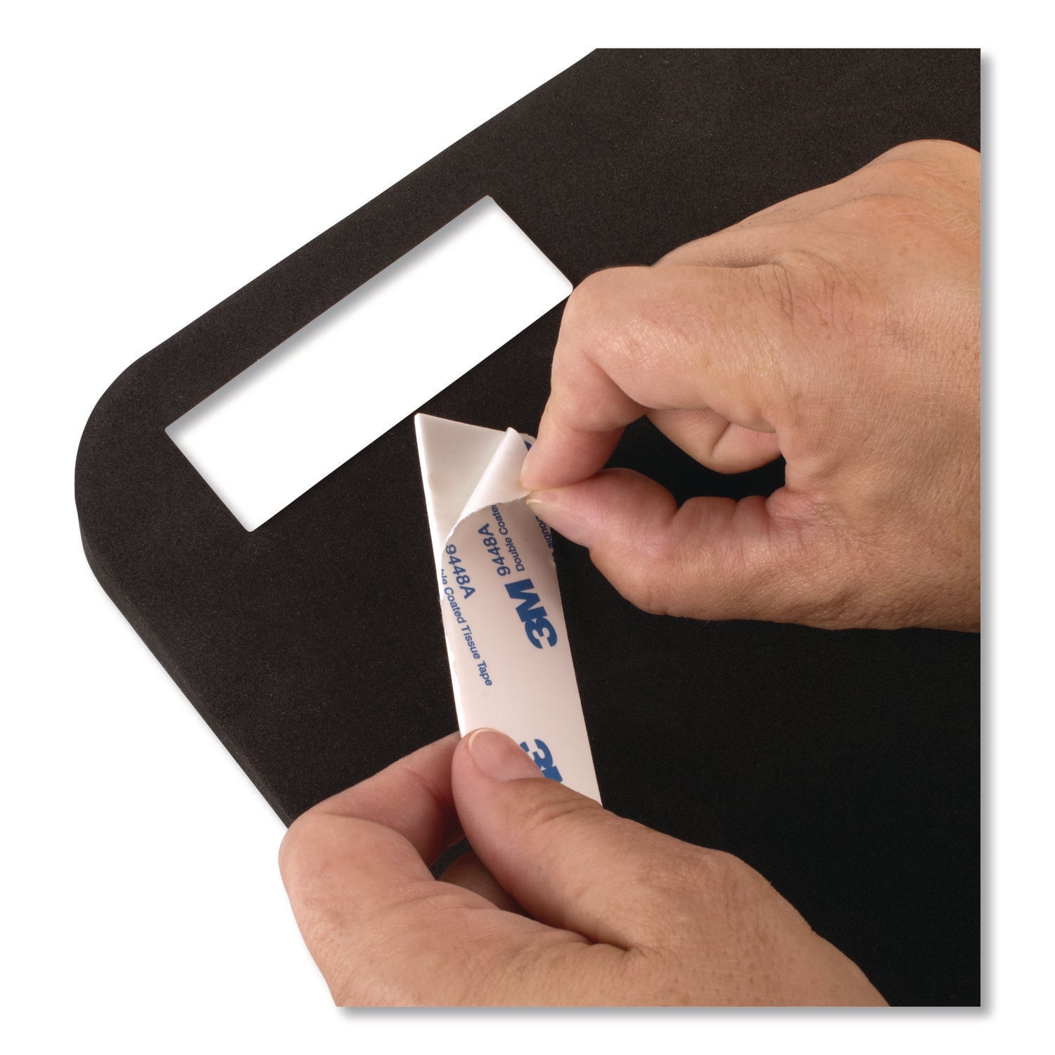 Tack and Write Board, 25.5 x 17.5, Black/White Surface, Black Plastic Frame
