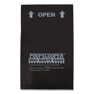 Tatco Dog Waste Station Refill Bags - Black - 10/Carton - 200 Per Box - Waste Disposal, Office, Park, Home