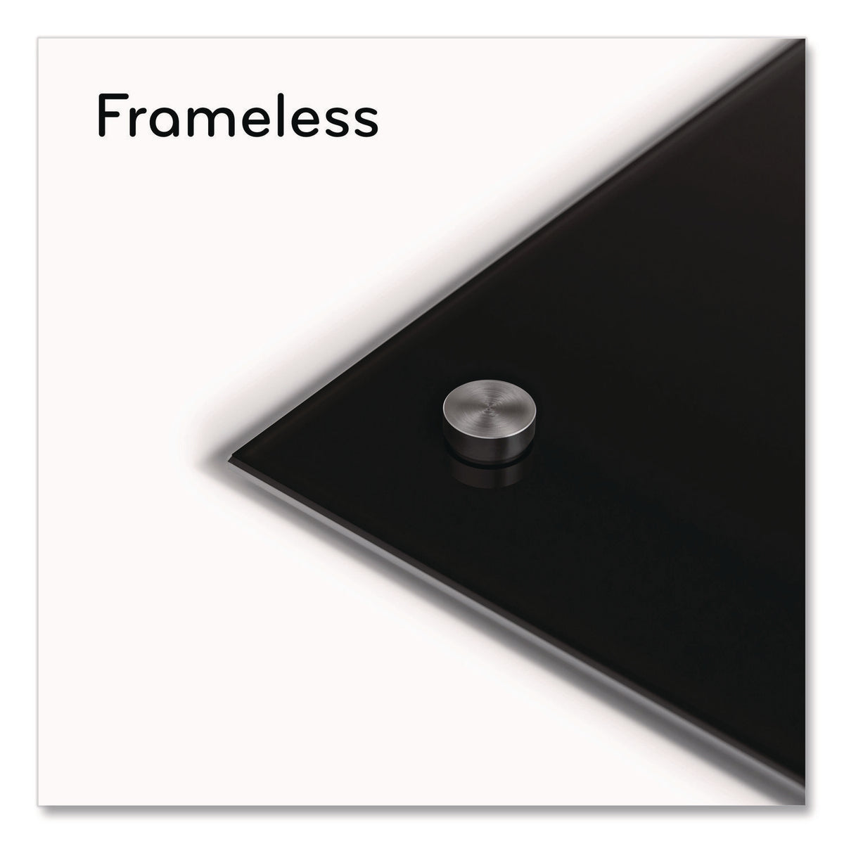 Glass Dry Erase Board, 47 x 35, Black Surface