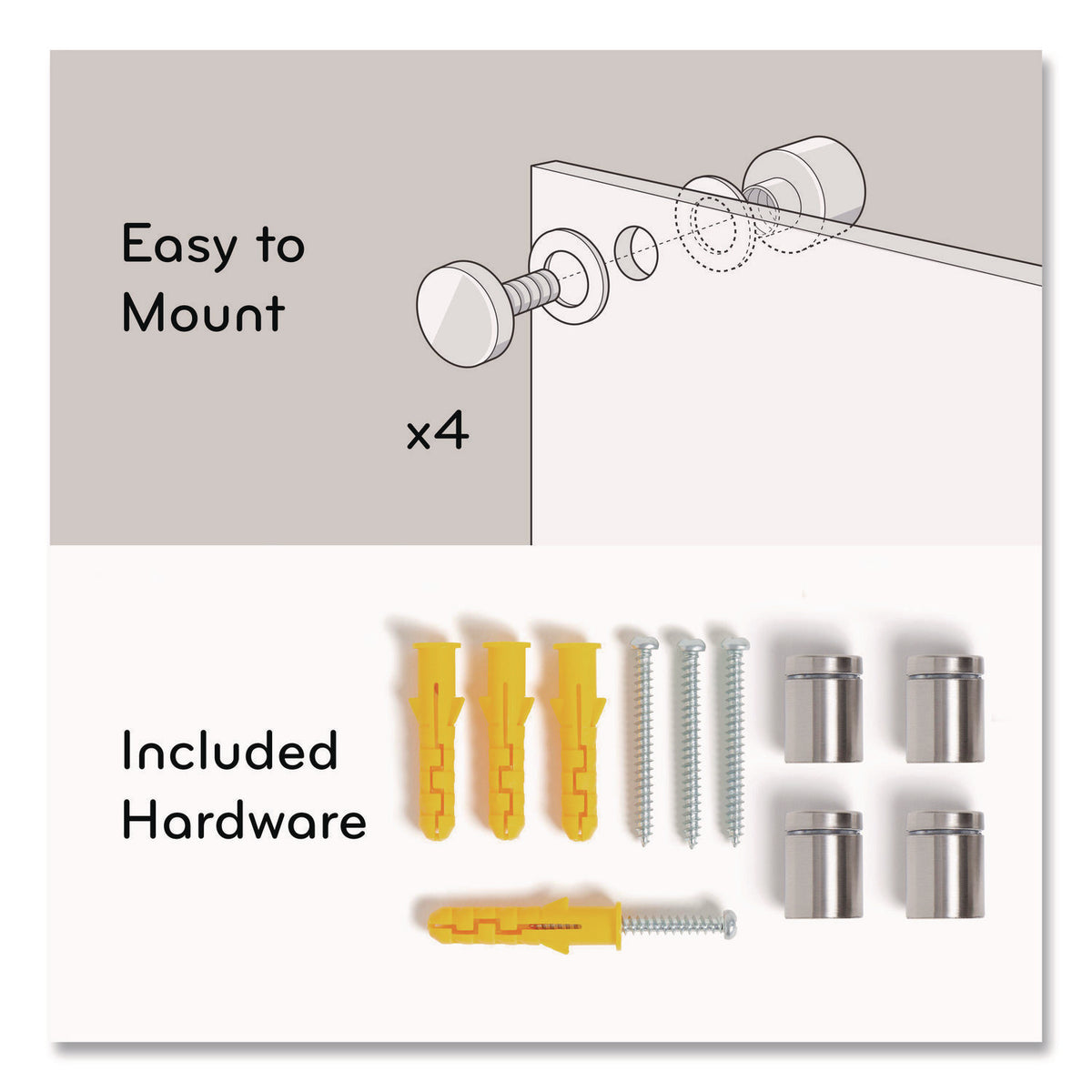 Glass Dry Erase Board, 47 x 35, Black Surface