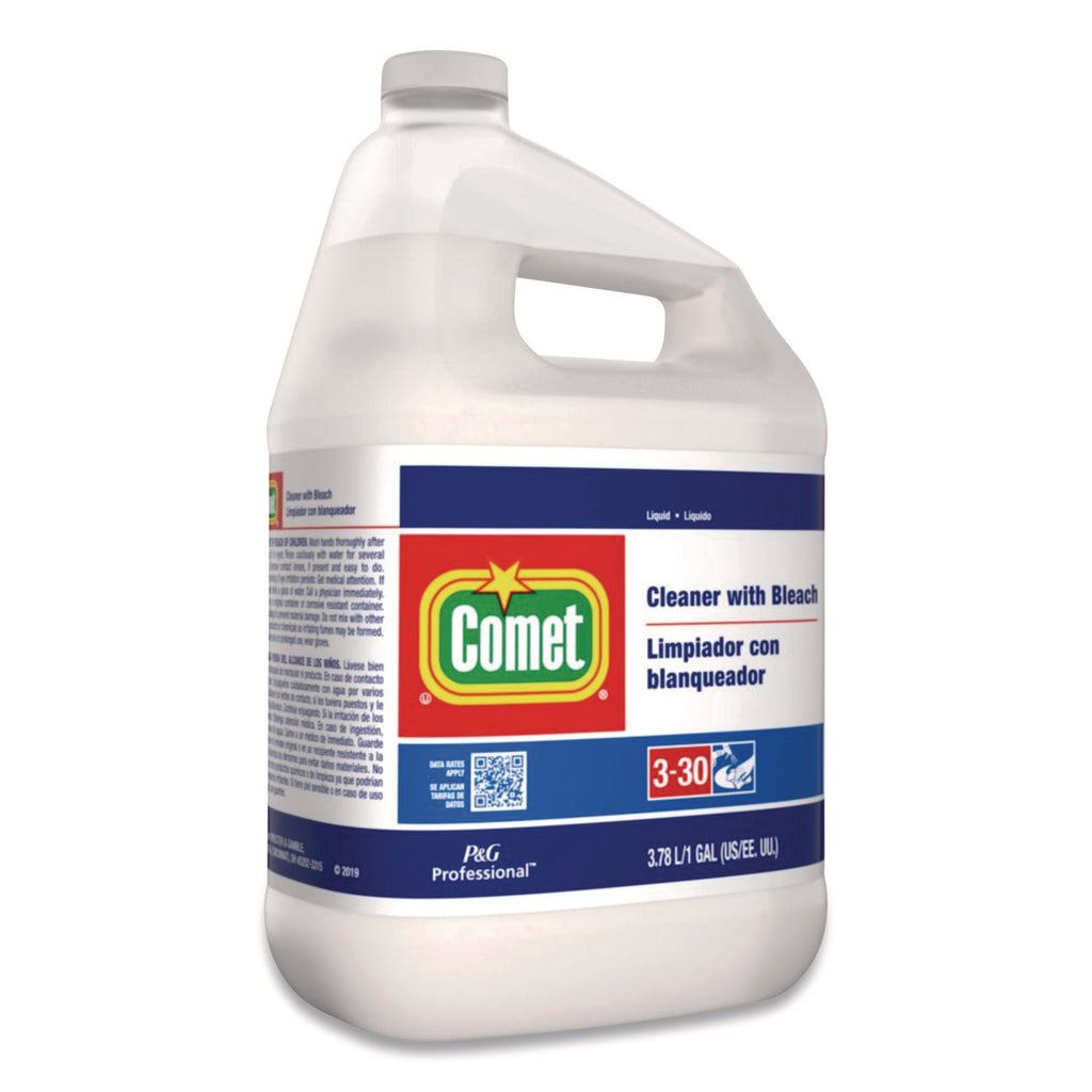 Cleaner with Bleach, Liquid, One Gallon Bottle