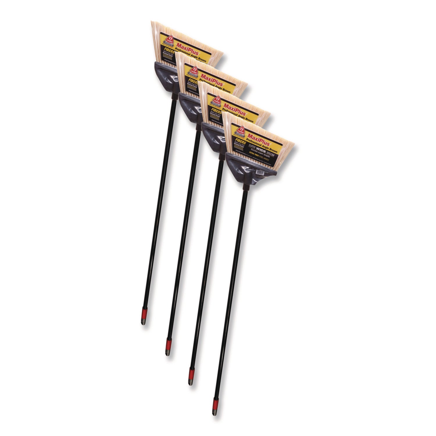 MaxiPlus Professional Angle Broom, 51" Handle, Black
