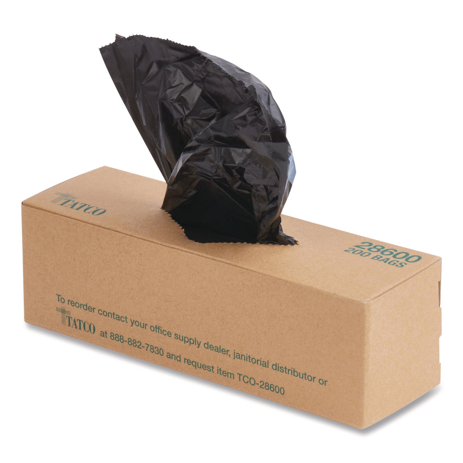 Tatco Dog Waste Station Refill Bags - Black - 10/Carton - 200 Per Box - Waste Disposal, Office, Park, Home