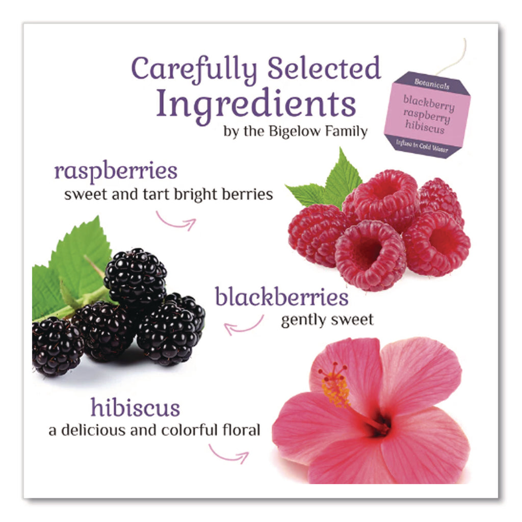 Botanicals Blackberry Raspberry Hibiscus Cold Water Herbal Infusion, 0.7 oz Tea Bag, 18/Box