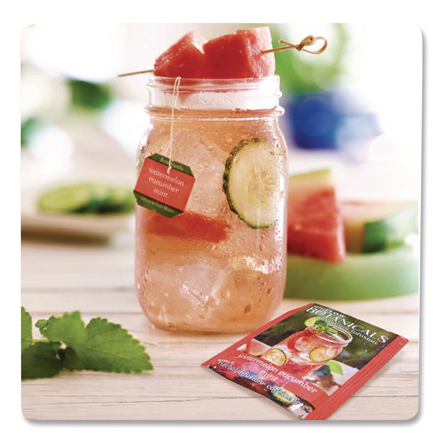 Botanicals Watermelon Cucumber Mint Cold Water Herbal Infusion, 0.7 oz Tea Bag, 18/Box