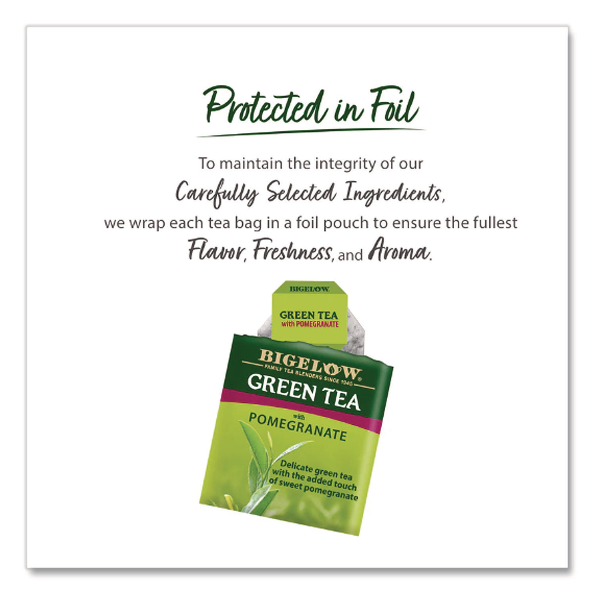 Green Tea with Pomegranate, 0.07 oz Tea Bag, 28/Box