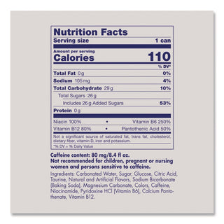 Energy Drink, Original Flavor, 8.4 oz Can, 24/Carton