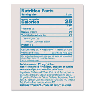 Sugar-Free Energy Drink, 12 oz Can, 24/Carton
