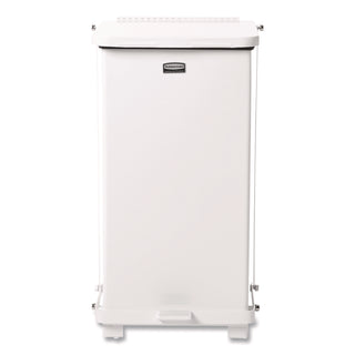 Defenders Heavy-Duty Steel Step Can, 6.5 gal, Steel, White