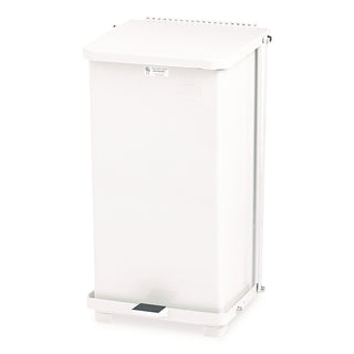 Defenders Heavy-Duty Steel Step Can, 6.5 gal, Steel, White