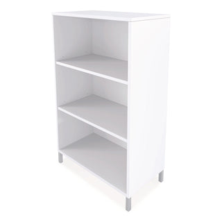 Essentials Laminate Bookcase, Three-Shelf, 28w x 15d x 45.6h, White