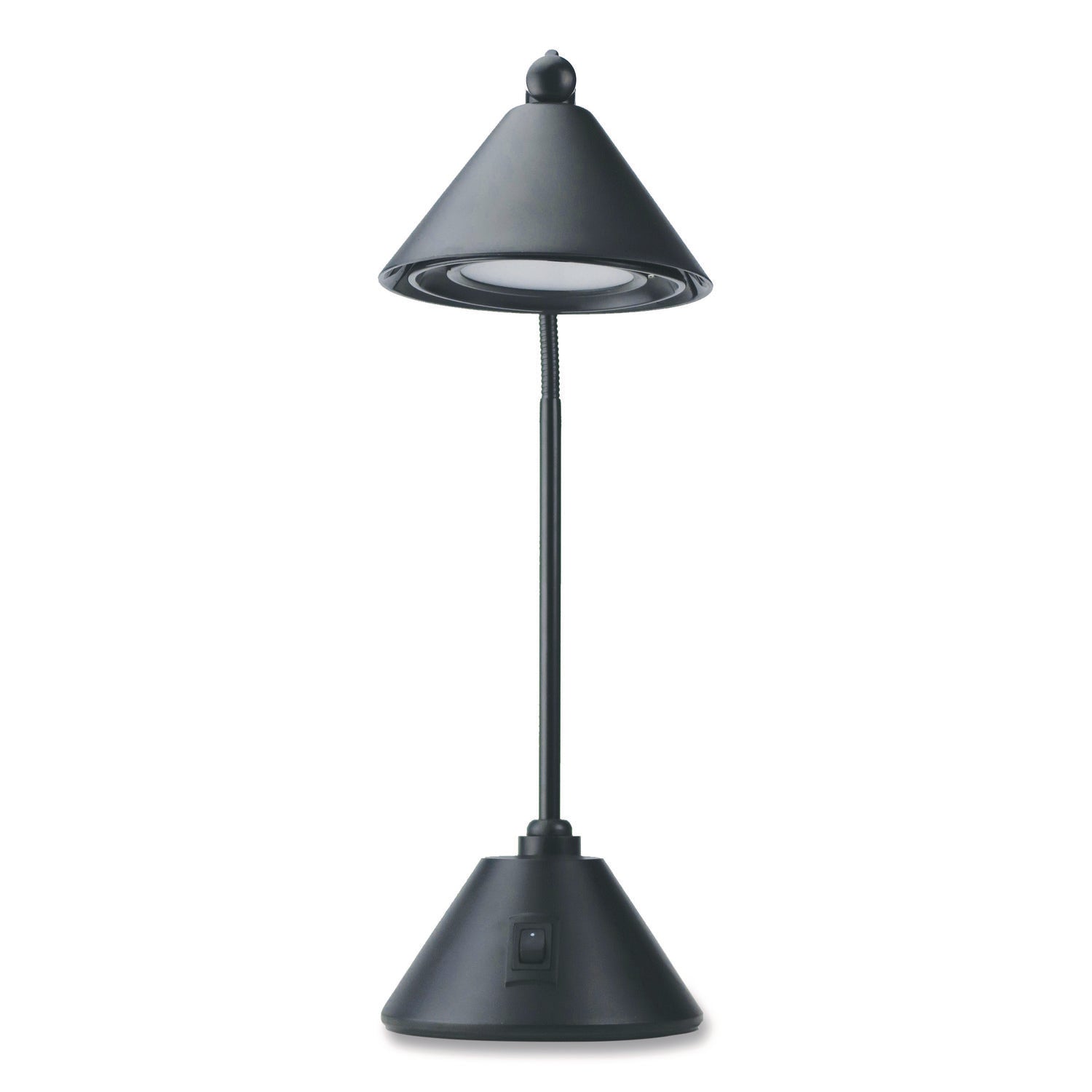 LED Task Lamp, 5.38w x 9.88d x 17h, Black