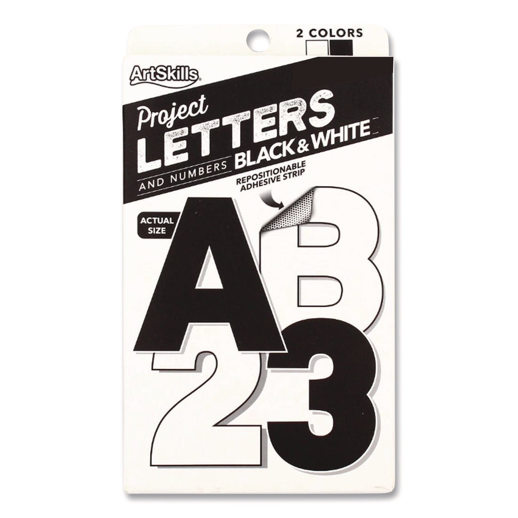 Black and White Poster Letters and Numbers, 10"h, 310/Pack