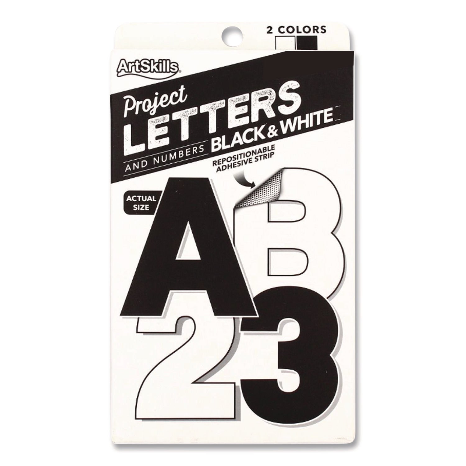 Black and White Poster Letters and Numbers, 10"h, 310/Pack