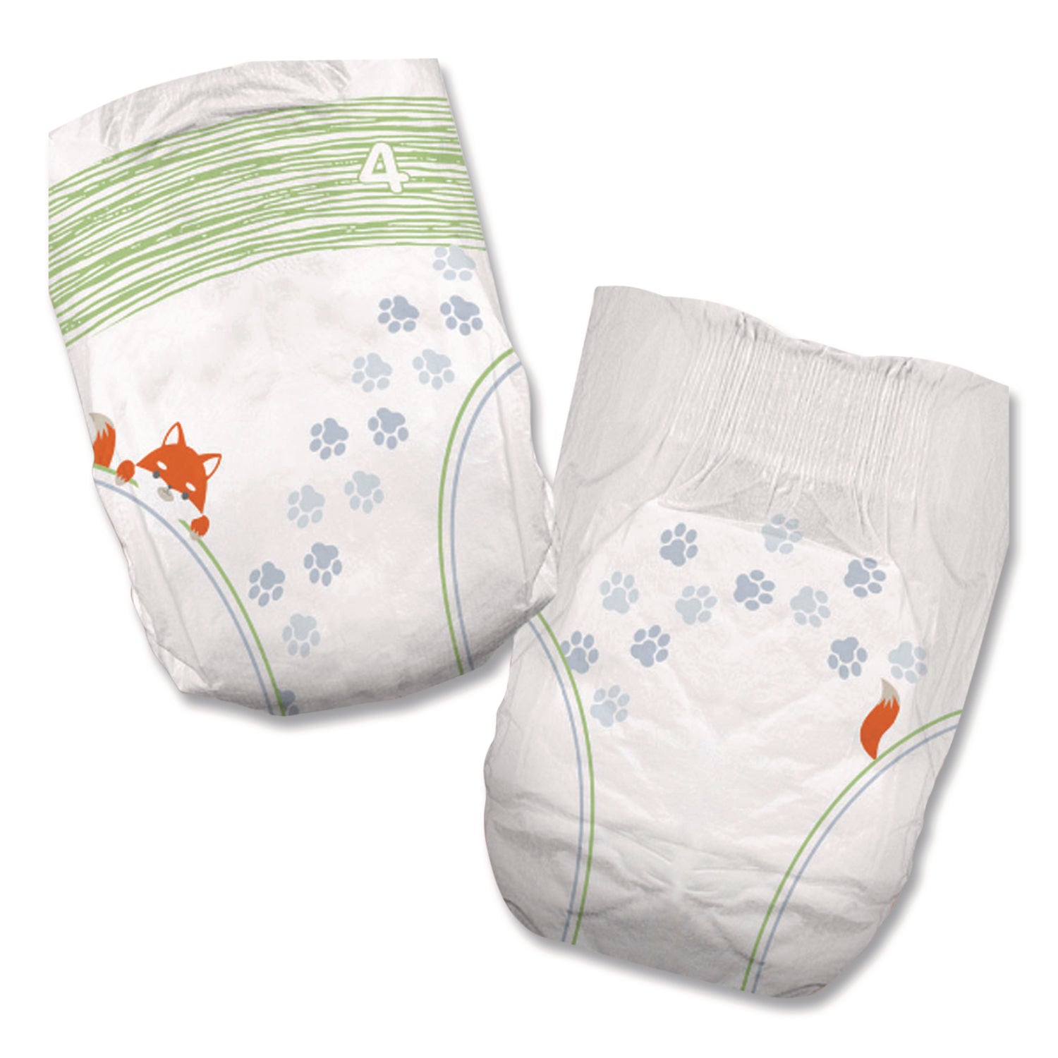 Premium Jumbo Diapers, Size 4, 22 lbs to 37 lbs, 124/Carton