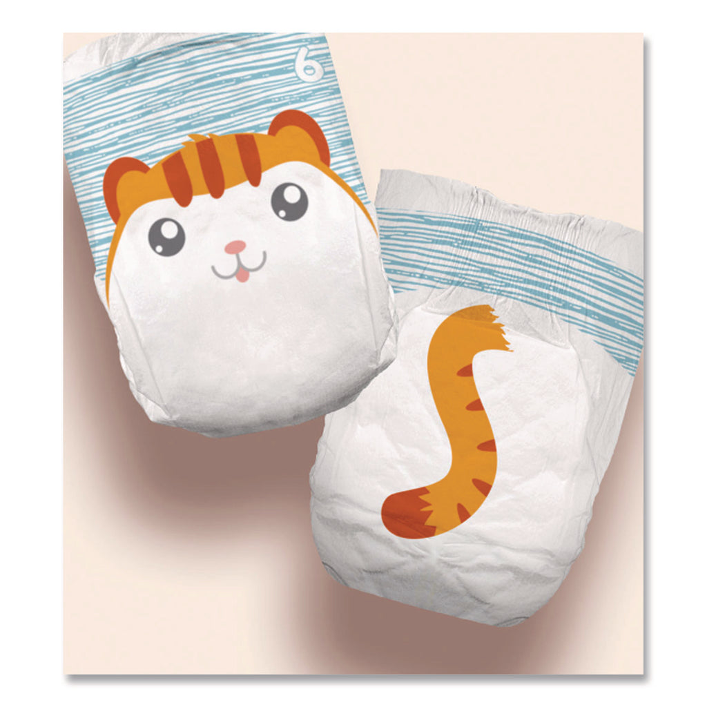 Premium Jumbo Diapers, Size 6, 35 lbs and Up, 92/Carton