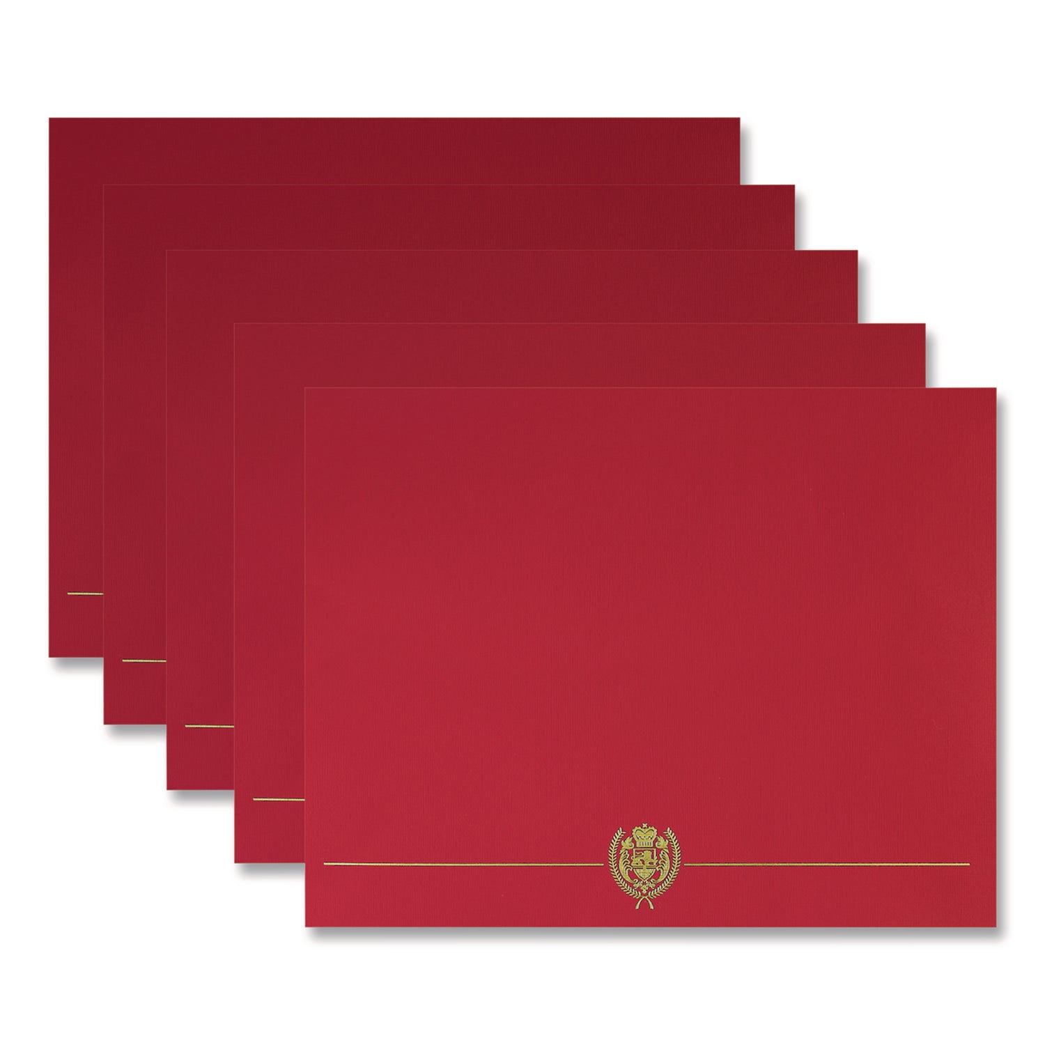 Classic Crest Certificate Covers, 9.38 x 12, Red, 5/Pack