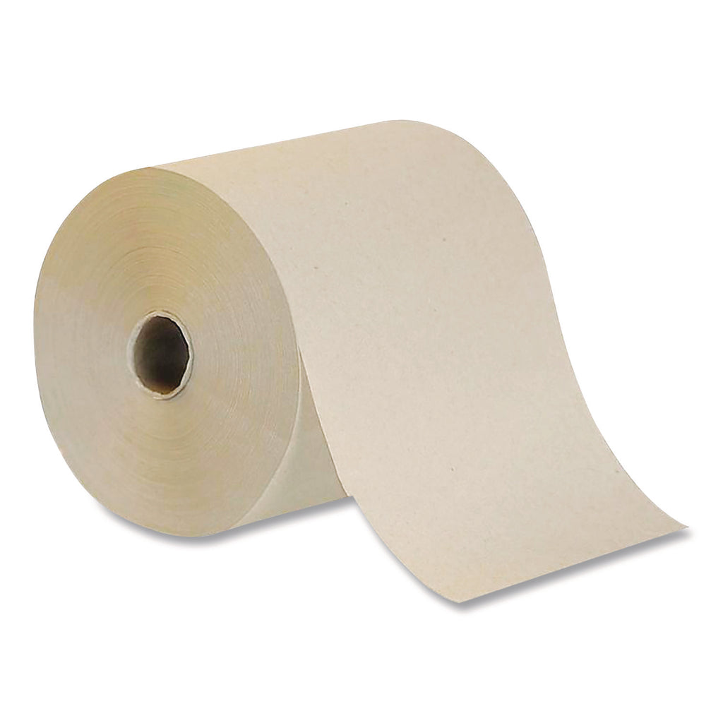 Hardwound Towel, 1-Ply, Brown, 800 ft, 6 Rolls/Carton