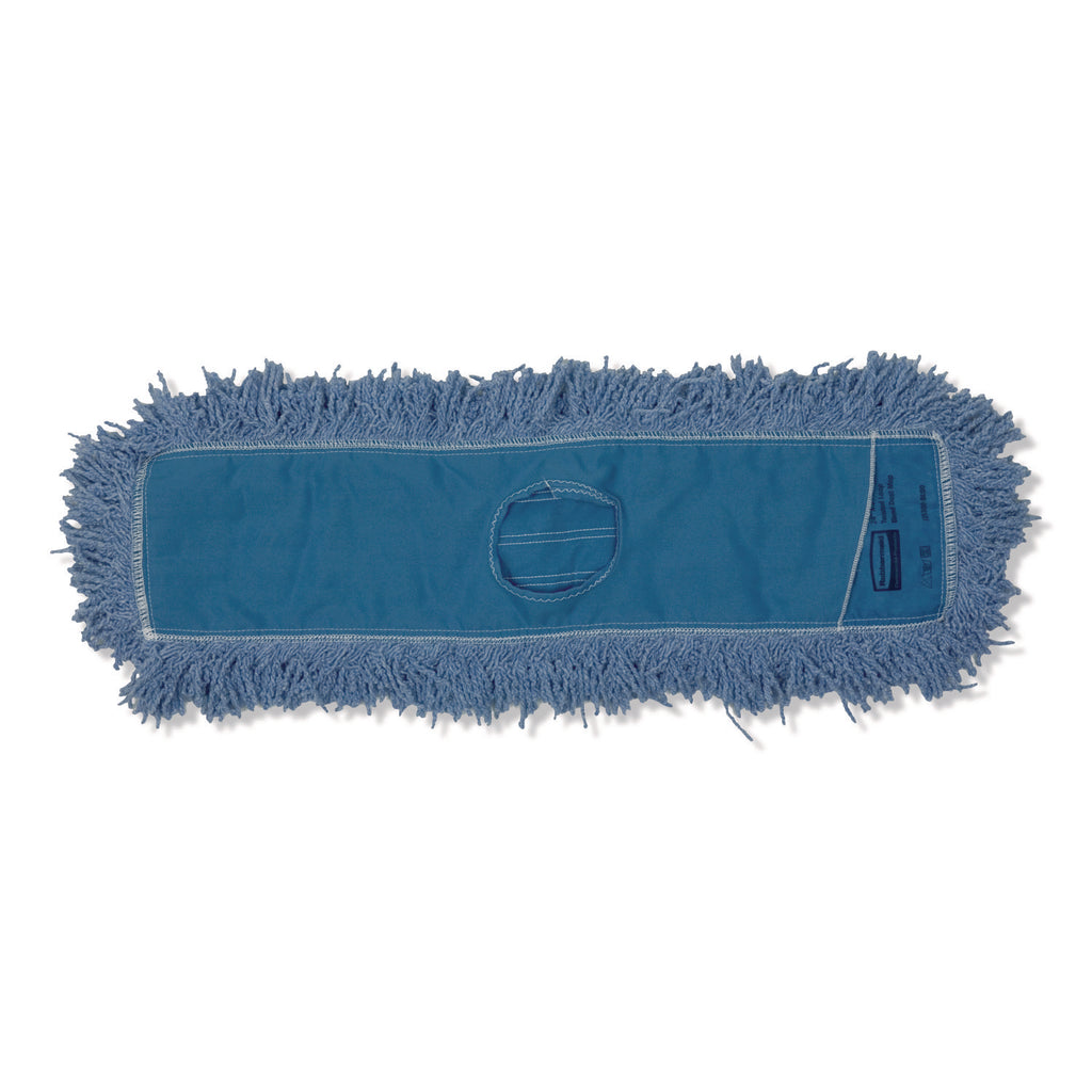 Twisted Loop Blend Dust Mop, Polyester Yarn, 48", Blue, 12/Carton