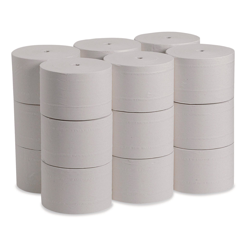 Coreless Bath Tissue, Septic Safe, 2-Ply, White, 1,500 Sheets/Roll, 18 Rolls/Carton