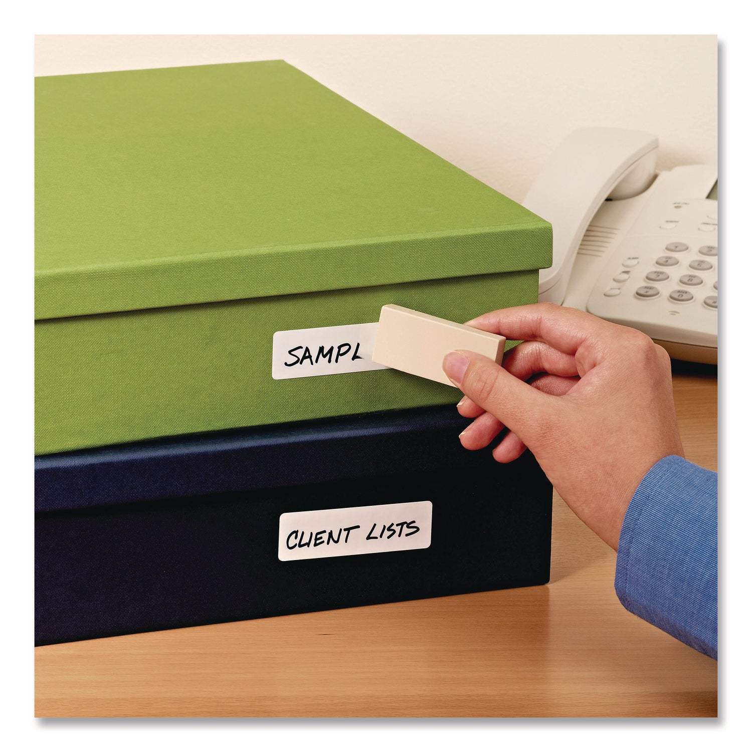 Erasable ID Labels, Inkjet/Laser Printers, 0.88 x 2.88, White, 8/Sheet, 10 Sheets/Pack