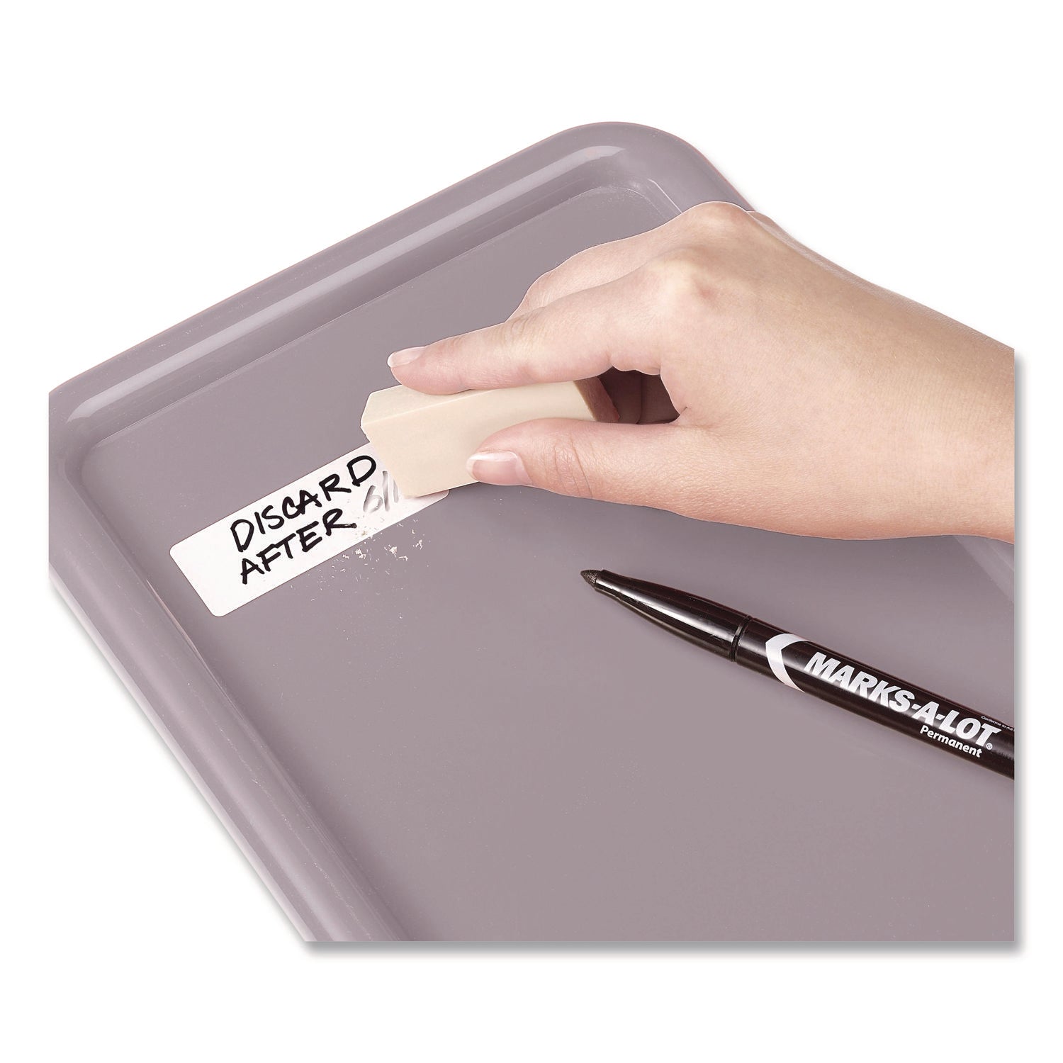 Erasable ID Labels, Inkjet/Laser Printers, 0.88 x 2.88, White, 8/Sheet, 10 Sheets/Pack