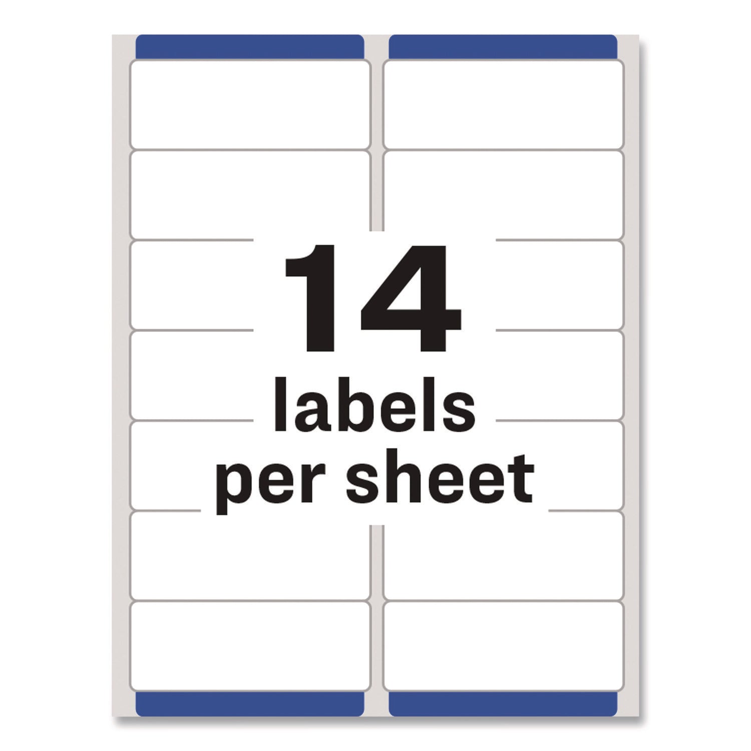 Matte Clear Easy Peel Mailing Labels w/ Sure Feed Technology, Laser Printers, 1.33 x 4, Clear, 14/Sheet, 50 Sheets/Box