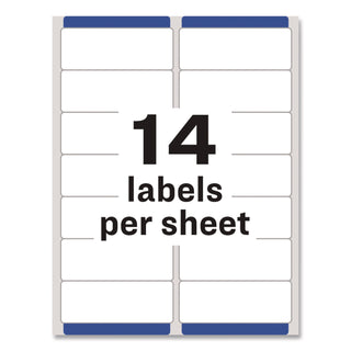 Matte Clear Easy Peel Mailing Labels w/ Sure Feed Technology, Laser Printers, 1.33 x 4, Clear, 14/Sheet, 50 Sheets/Box