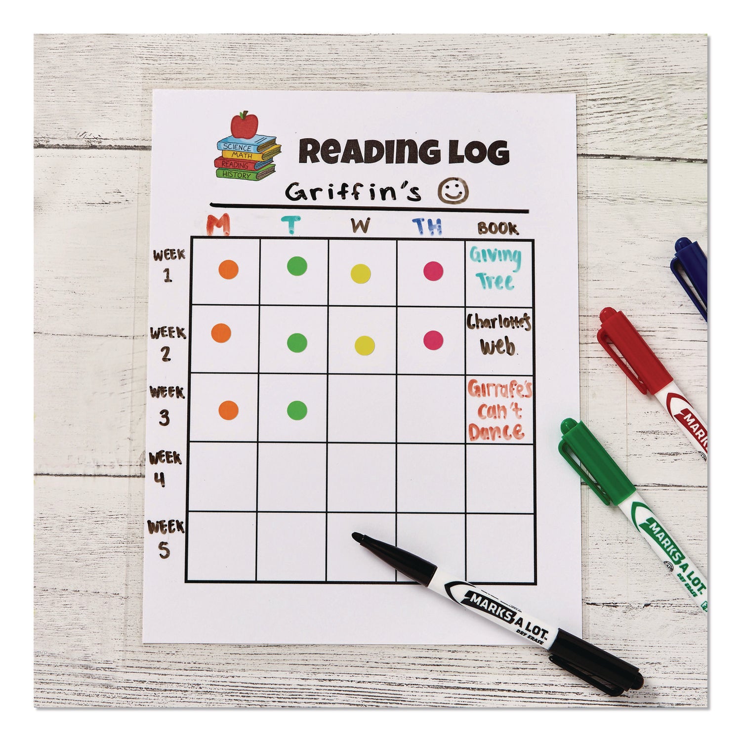 Handwrite-Only Permanent Self-Adhesive Round Color-Coding Labels in Dispensers, 0.25" dia, Dark Blue, 450/Roll, (5793)