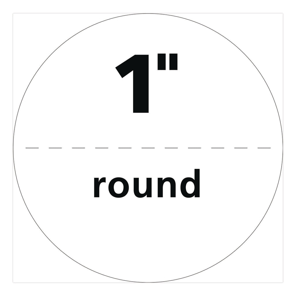 Printable Mailing Seals, 1" dia, White, 15/Sheet, 40 Sheets/Pack, (5247)