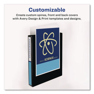 Mini Size Protect and Store View Binder with Round Rings, 3 Rings, 1" Capacity, 8.5 x 5.5, White