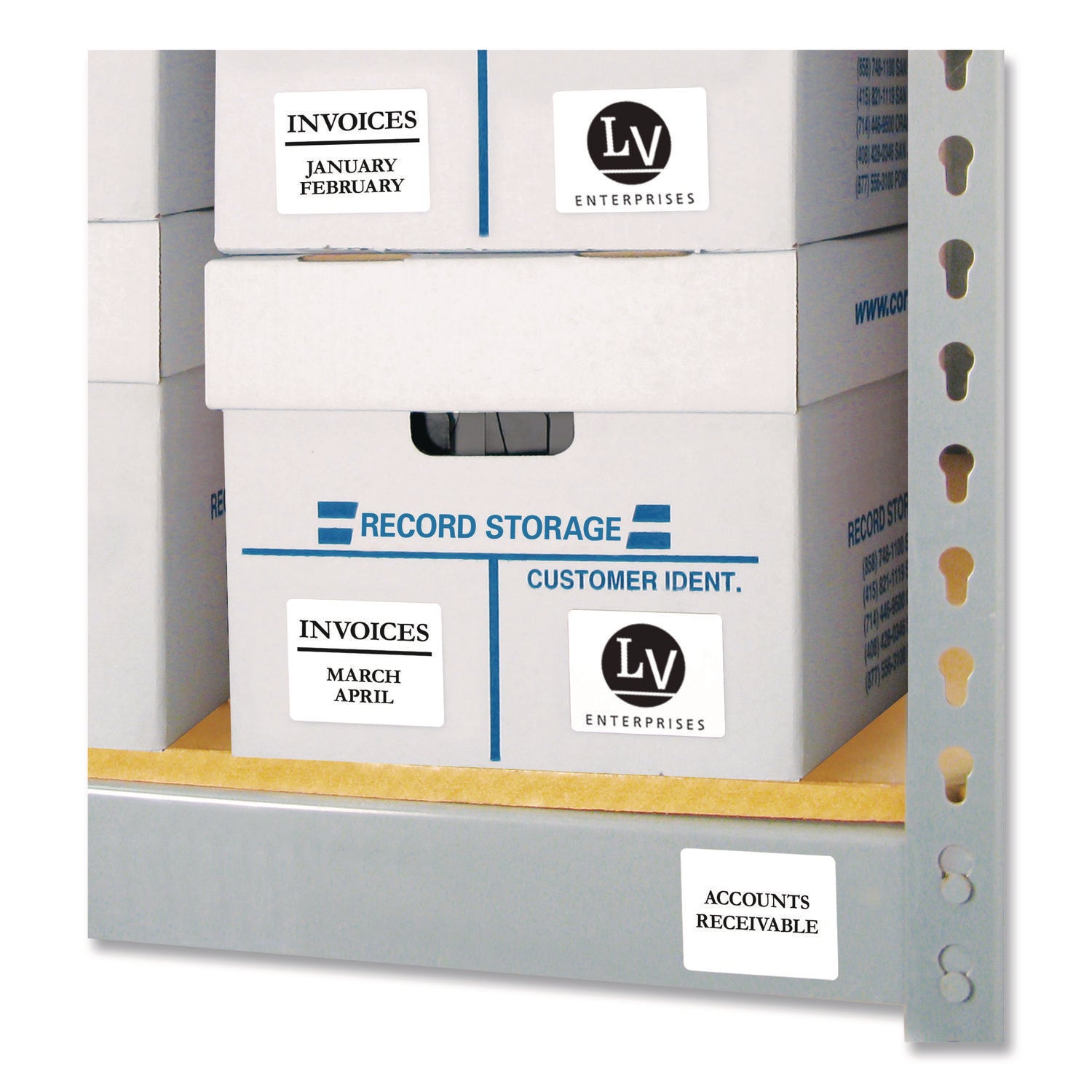 Permanent ID Labels w/ Sure Feed Technology, Inkjet/Laser Printers, 2 x 2.63, White, 15/Sheet, 15 Sheets/Pack