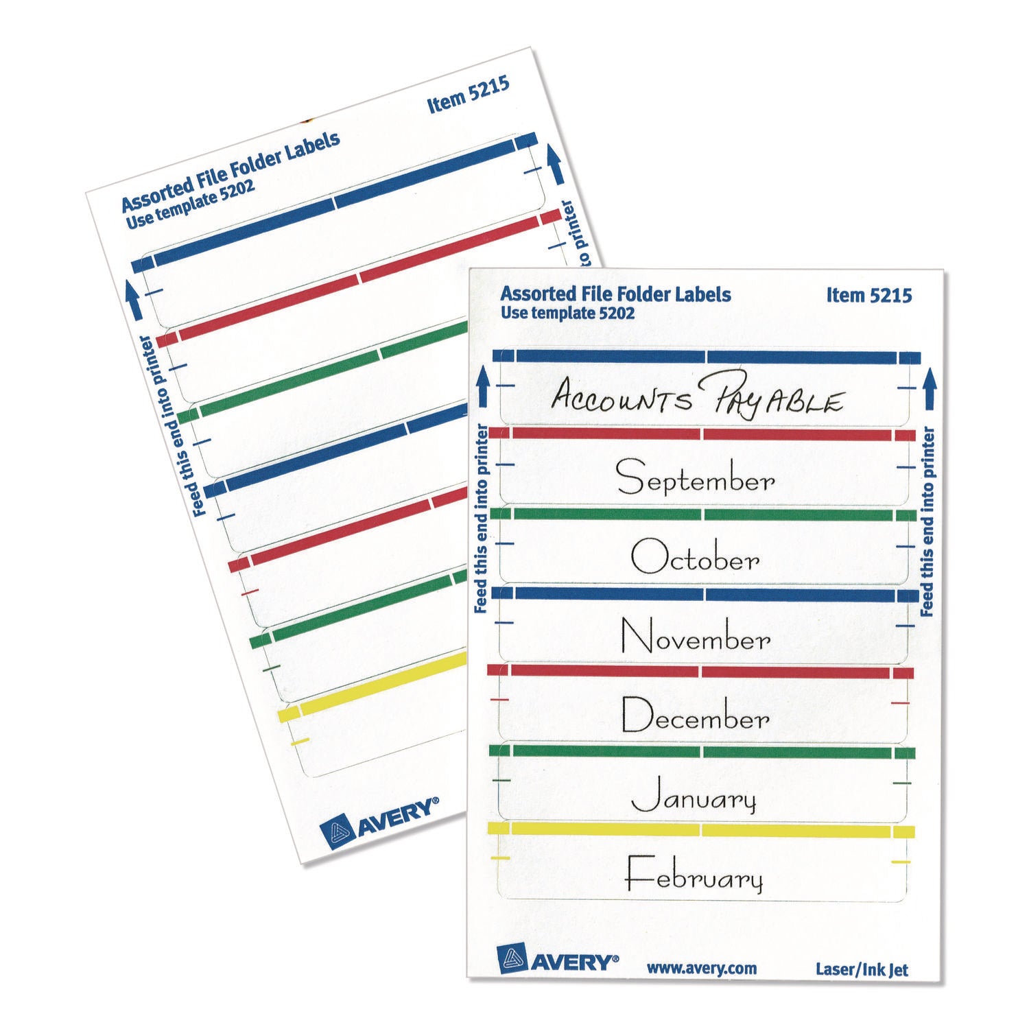 Printable 4" x 6" - Permanent File Folder Labels, 0.69 x 3.44, White, 7/Sheet, 36 Sheets/Pack, (5215)