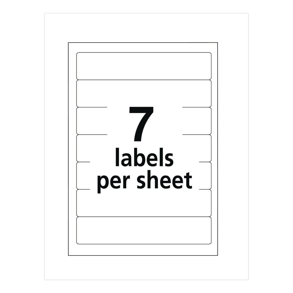 Printable 4" x 6" - Permanent File Folder Labels, 0.69 x 3.44, White, 7/Sheet, 36 Sheets/Pack, (5215)
