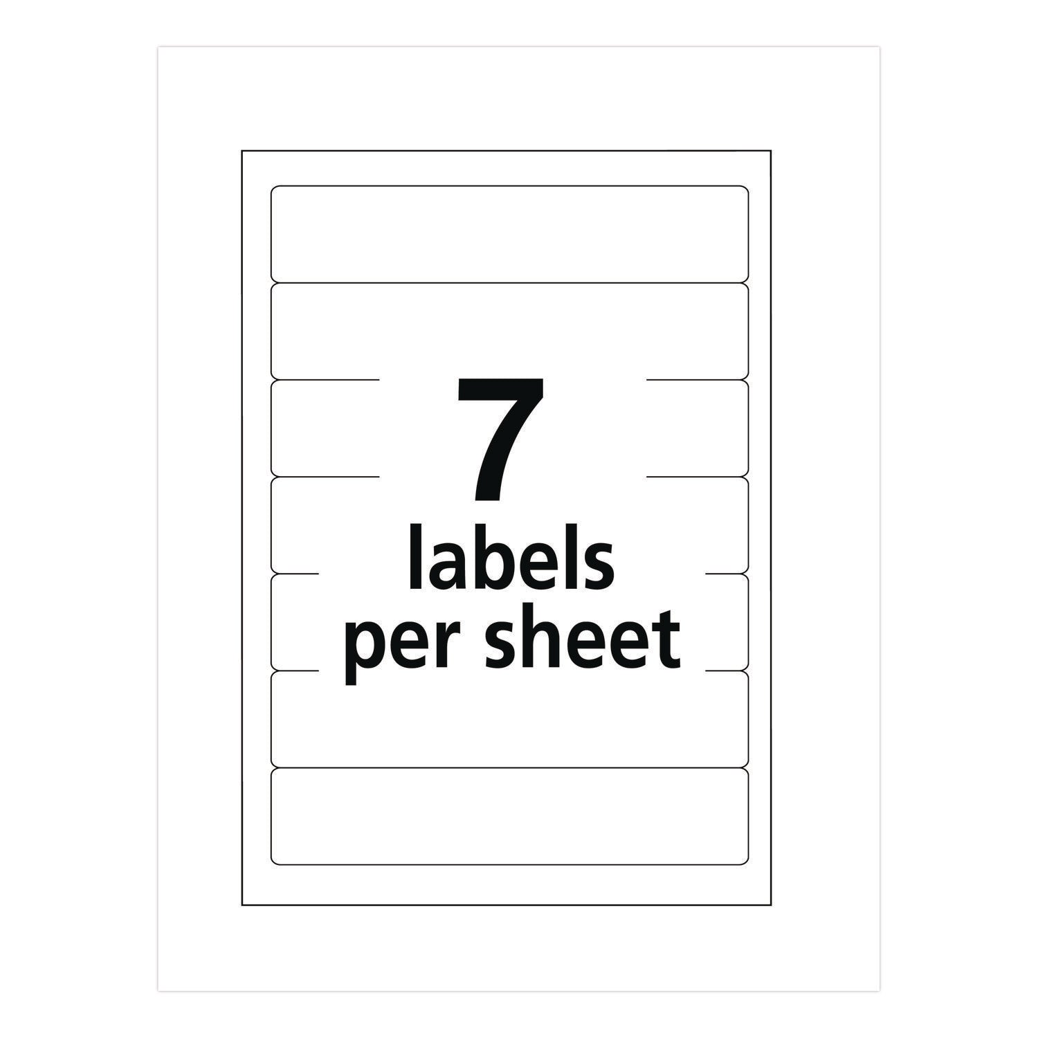 Printable 4" x 6" - Permanent File Folder Labels, 0.69 x 3.44, White, 7/Sheet, 36 Sheets/Pack, (5215)