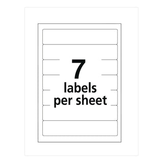Printable 4" x 6" - Permanent File Folder Labels, 0.69 x 3.44, White, 7/Sheet, 36 Sheets/Pack, (5215)