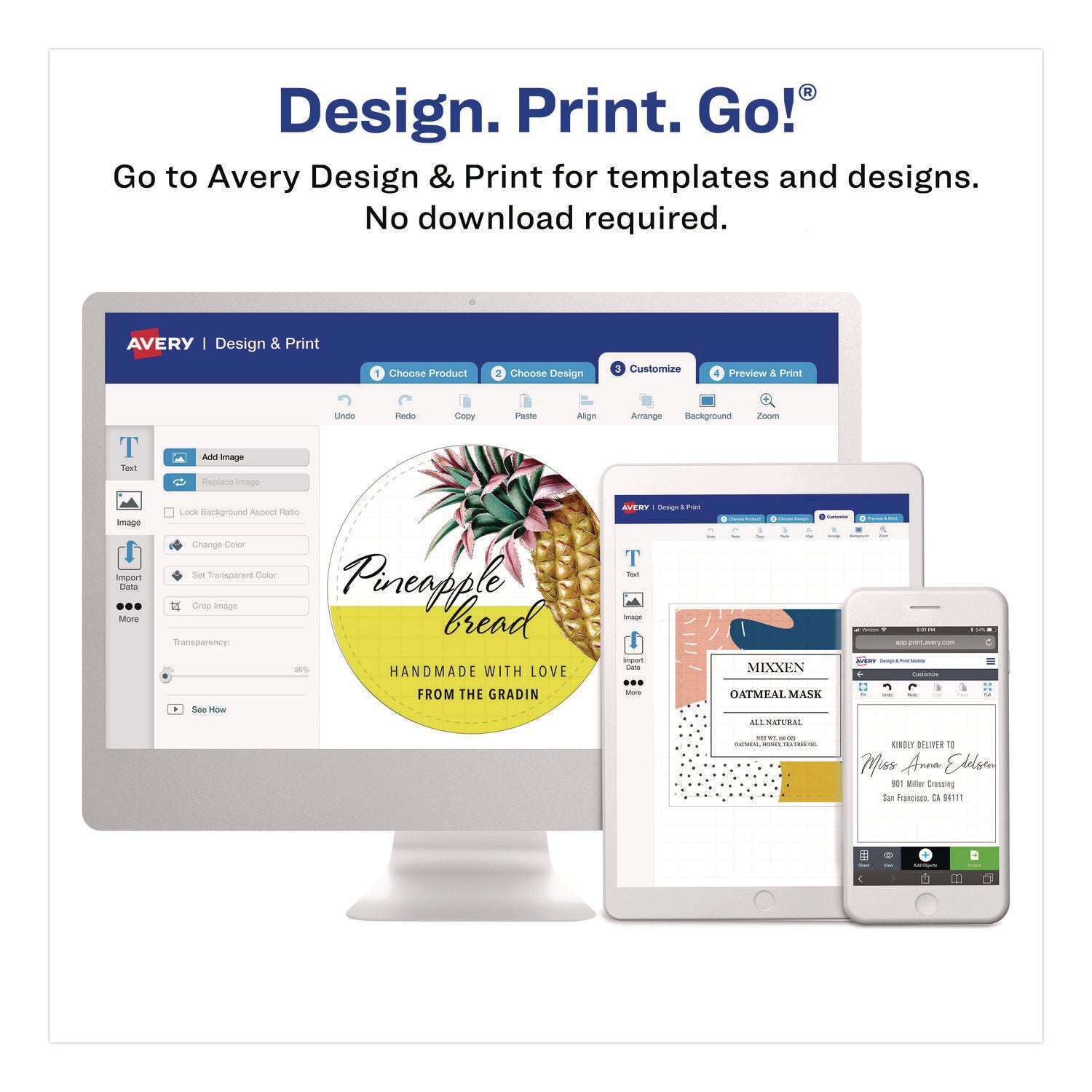 Printable 4" x 6" - Permanent File Folder Labels, 0.69 x 3.44, White, 7/Sheet, 36 Sheets/Pack, (5215)