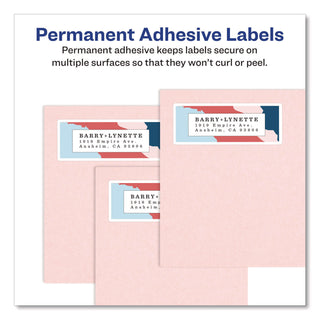 Mini-Sheets Mailing Labels, Inkjet/Laser Printers, 2 x 4, White, 4/Sheet, 25 Sheets/Pack