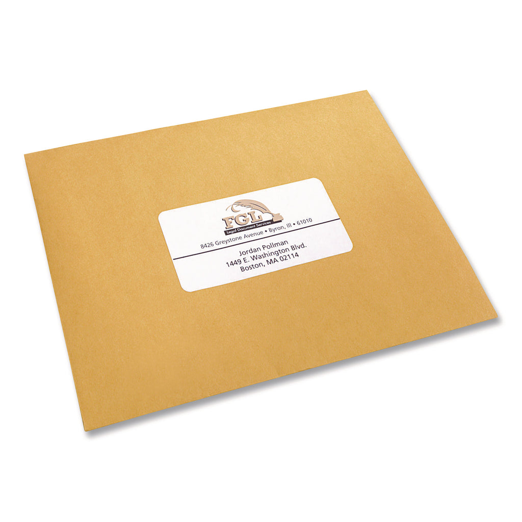 Mini-Sheets Mailing Labels, Inkjet/Laser Printers, 2 x 4, White, 4/Sheet, 25 Sheets/Pack