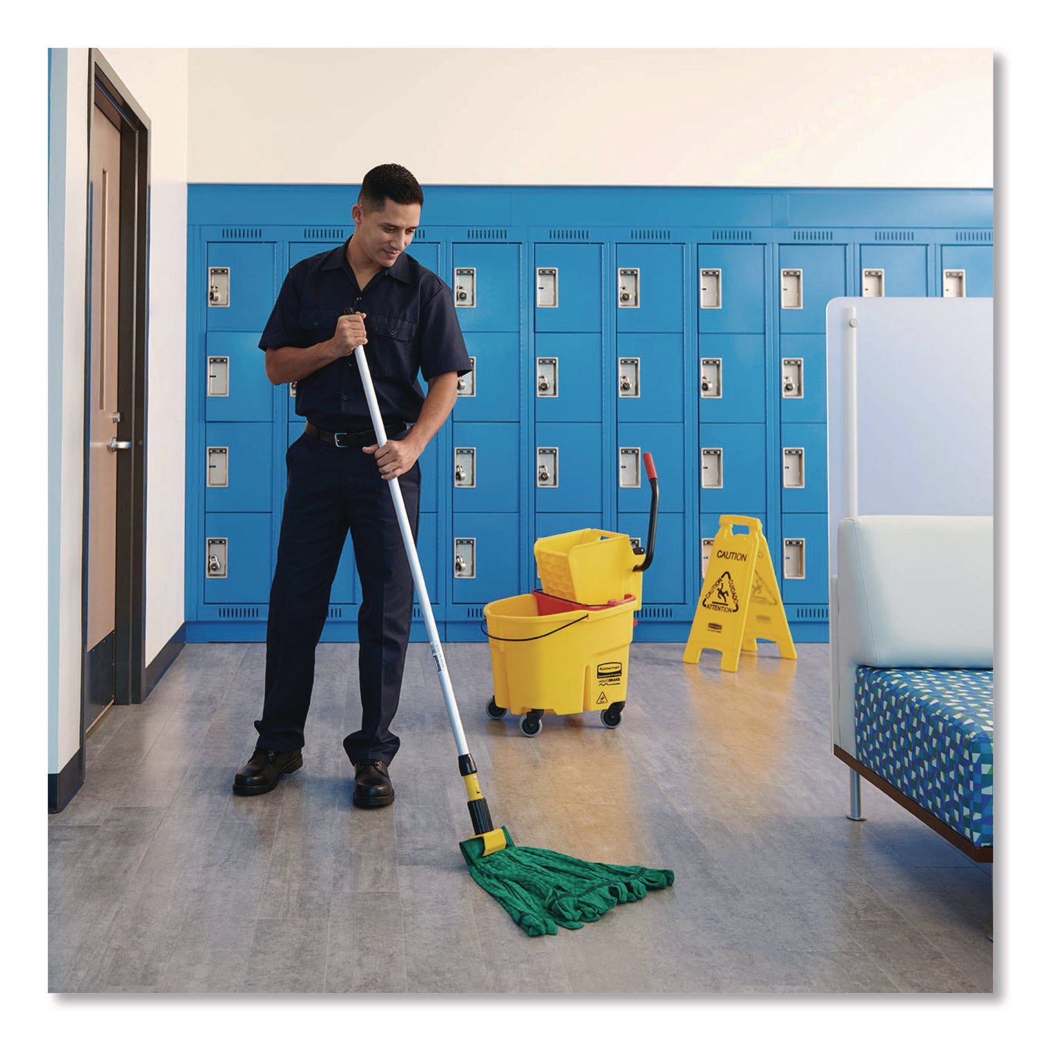 Rubbermaid Gripper Mop Vinyl-coated Handle, Sold as 1 Each