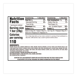 Energy Bar Minis, White Chocolate Macadamia Nut, 1 oz, 20/Box