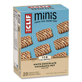 Energy Bar Minis, White Chocolate Macadamia Nut, 1 oz, 20/Box