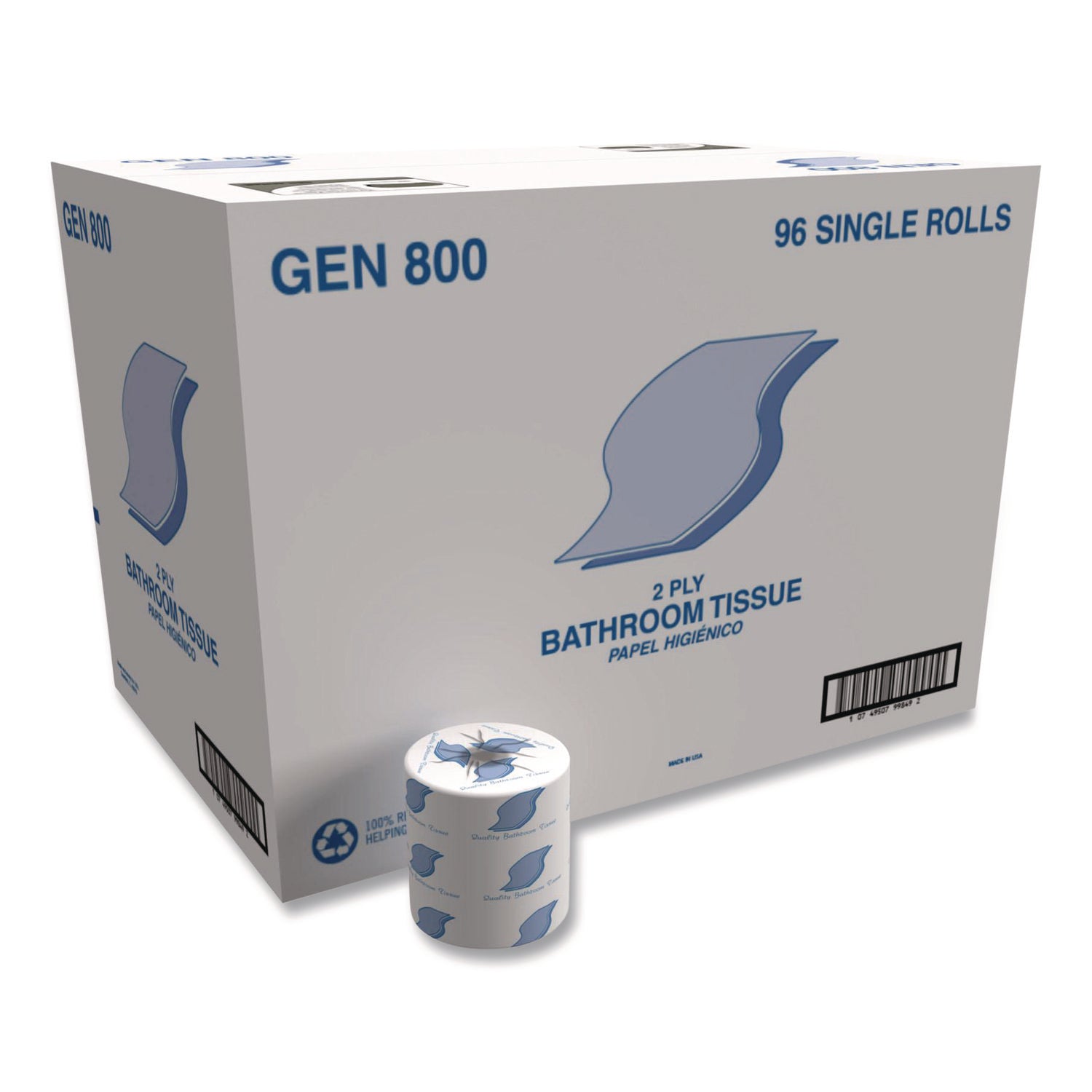 Bath Tissue, Septic Safe, 2-Ply, White, 420 Sheets/Roll, 96 Rolls/Carton