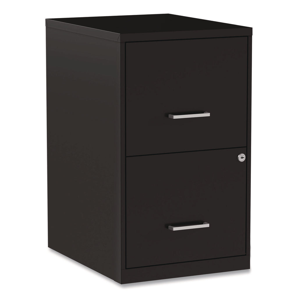 Soho Vertical File Cabinet, 2 Drawers: File/File, Letter, Black, 14" x 18" x 24.1