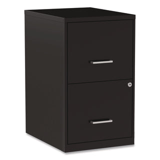 Soho Vertical File Cabinet, 2 Drawers: File/File, Letter, Black, 14" x 18" x 24.1