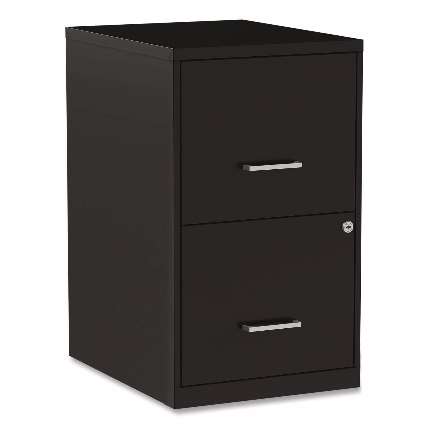 Soho Vertical File Cabinet, 2 Drawers: File/File, Letter, Black, 14" x 18" x 24.1