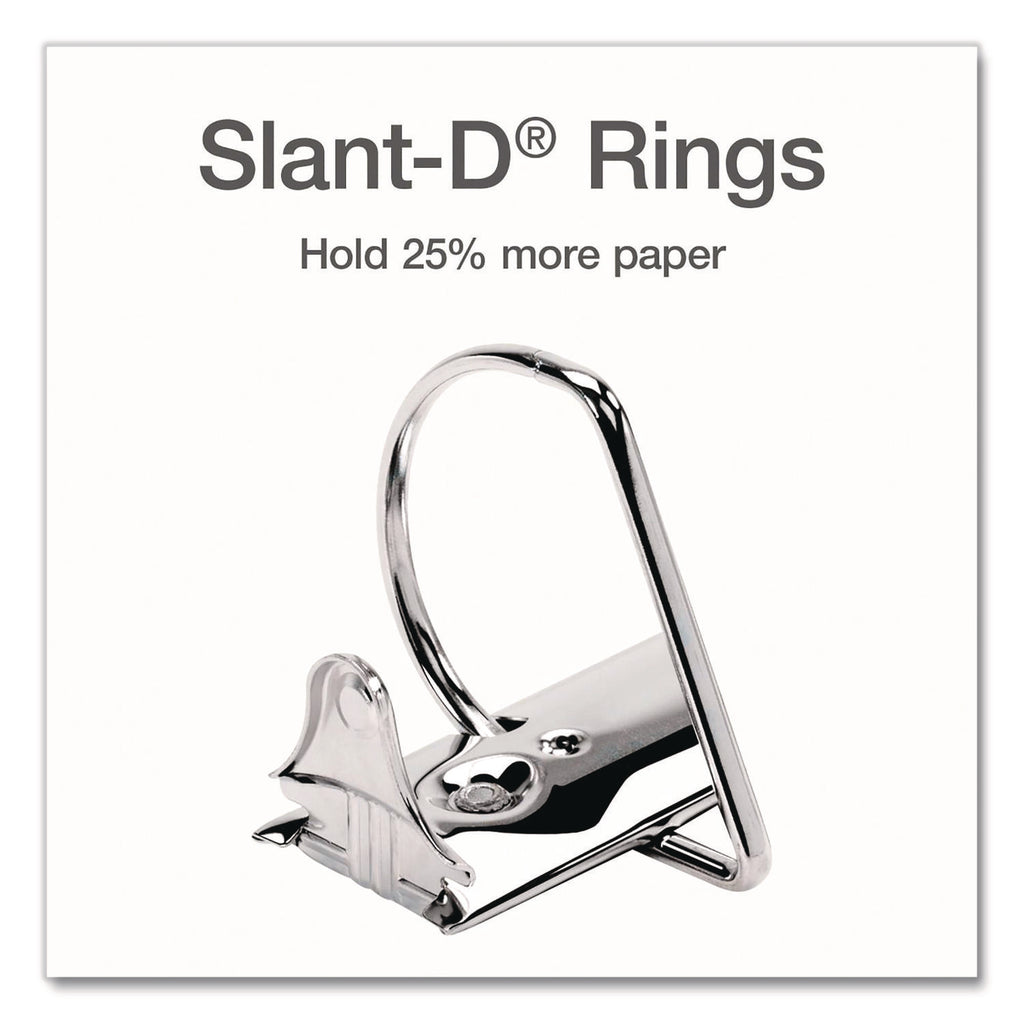 XtraLife ClearVue Non-Stick Locking Slant-D Ring Binder, 3 Rings, 1" Capacity, 11 x 8.5, White