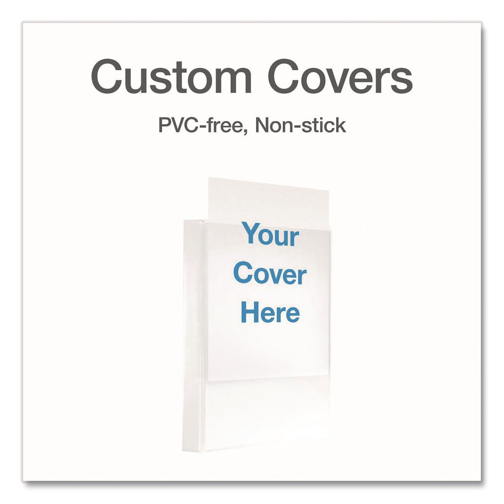 XtraLife ClearVue Non-Stick Locking Slant-D Ring Binder, 3 Rings, 1" Capacity, 11 x 8.5, White