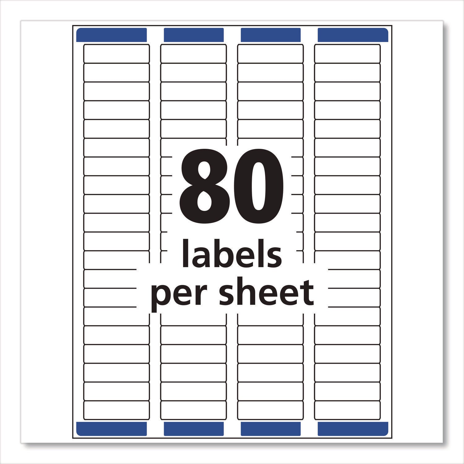 Matte Clear Easy Peel Mailing Labels with Sure Feed Technology, Inkjet Printers, 0.5 x 1.75, Clear, 80/Sheet, 25 Sheets/Pack