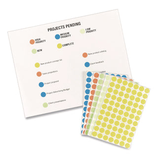 Handwrite Only Self-Adhesive Removable Round Color-Coding Labels, 0.5" dia, Neon Green, 60/Sheet, 14 Sheets/Pack, (5052)